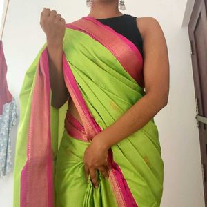 Green and Purple Saree