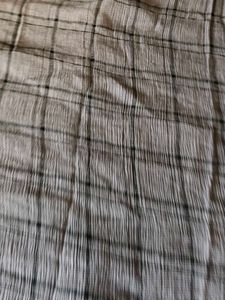 Mauve Top With Black Checks Print U&amp;D, Back Slit