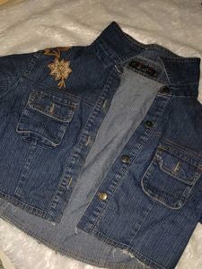 Embroidered Denim Jacket ( XL- size)