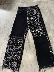 Unique Black Doodle Jeans