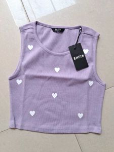 Branded  Heart Print Tank Top