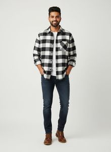 Tommy Hilfiger-Plaid Flannel Shirt (M)