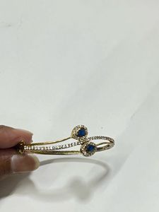 Elegant CZ and Sapphire Bangle