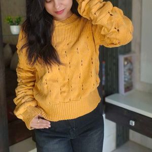 Mustard Yellow Knit Sweater
