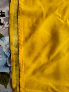 Yellow Kurta Set with Blue Bottoms