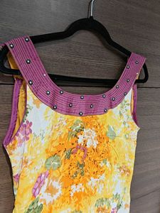 Vibrant Floral Print Kurta
