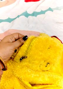 Cute Yellow poo Plush Backpack