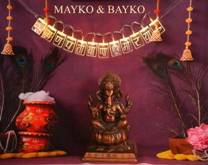 Ganesh Ji Statue &amp; Decorative Lights Toran