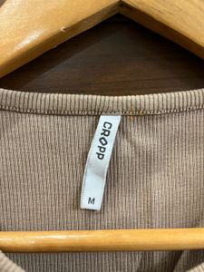 Ribbed Branded Cropp Tank Top