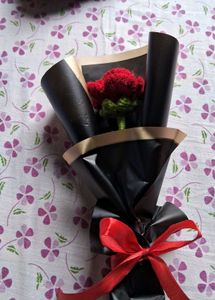 Crochet Single Rose Bouquet