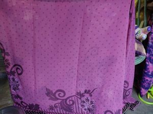 Beautiful Pink Saree with Floral Embroidery
