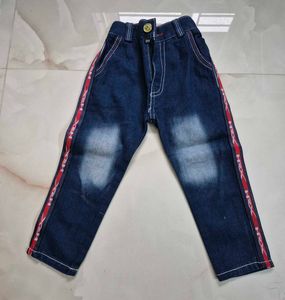 HRX Blue Denim Jeans with Red Tape