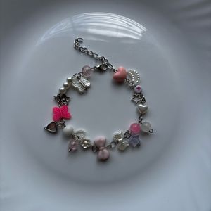 pink charm bracelet