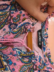 Pink Blue Paisley Maxi Dress | Full Length |