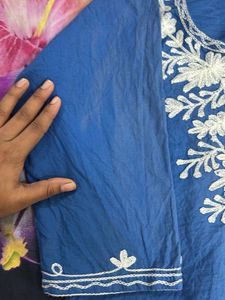 Blue Embroidered Kurta ( fixed )