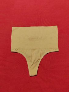 Women’s Beige High-Waist Thong Panty