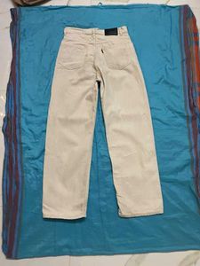 Stylish Beige Wide-Leg Jeans
