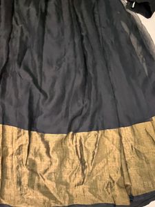 Elegant Black &amp; Gold Lehenga Choli Set