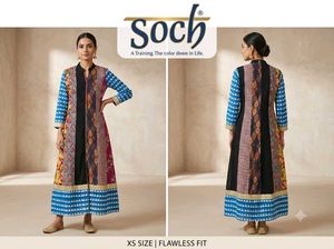 Soch Ethnic Multicolor Patchwork Long Kurti