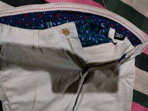 Beige Casual Pants
