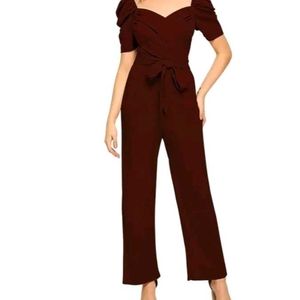 Stylish Maroon Jumpsuit