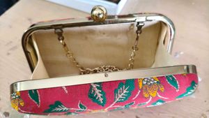 Embroidered Floral Clutch Bag