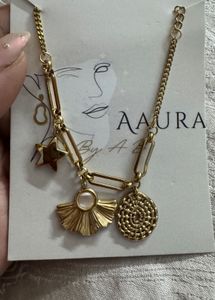 Gold Charm Bracelet with Star &amp; Sun