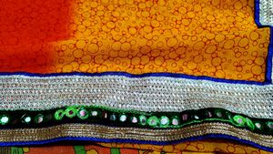 Red Saree with Embellished Blouse