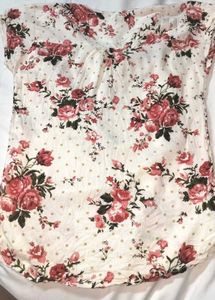 Floral Print Henley Top