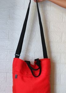 Bright Red Tote Bag
