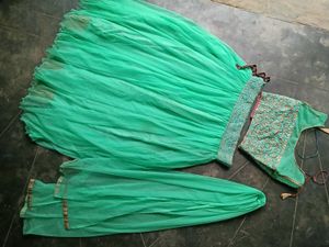 Stunning Green Lehenga Choli Set