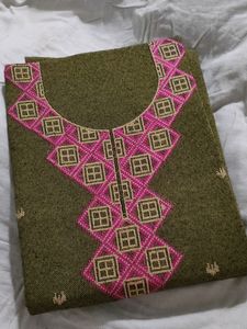 New Woollen Suit Material With Embroidery