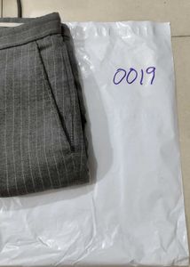 Men's Grey Pinstripe Drawstring Pants