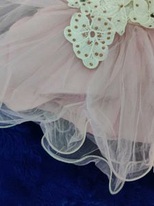 Girls Pink &amp; White Party Dress