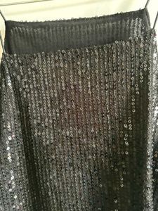 Sparkly Black Sequin Crop Top