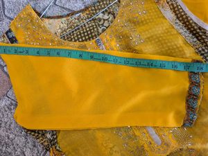 2 in 1 Elegant Yellow Kurta Dress with Intricate P