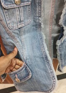 Denim Shrug Cum Jacket