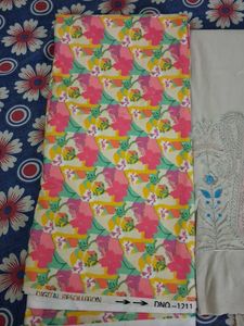 velvet print Dress Material