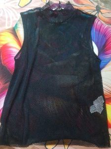 Zara Black Mesh Tank Top