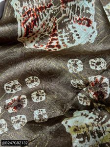 Elegant Brown Saree with Gold Border