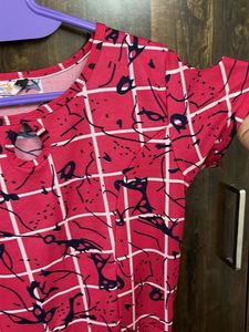 PinkPrinted Skater Dress – Worn Once – Like New