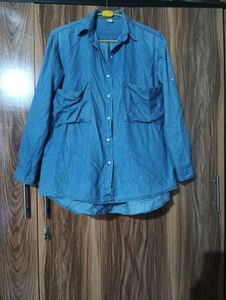 Denim Button-Up Shirt