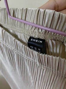 Pleated Wide Leg Pants - Beige