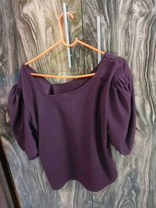 Chic Purple One-Shoulder Top