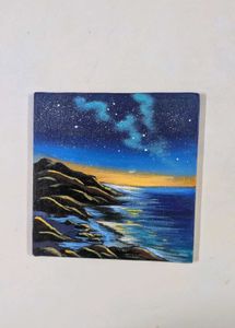 Mini Handmade Night Sky Acrylic Painting