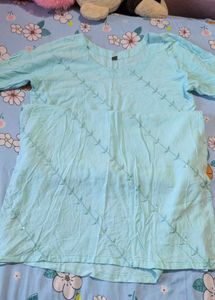 Light Blue Embroidered Kurta
