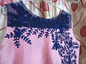 🎀 Pink Party Dress with Floral Embroidery 👗