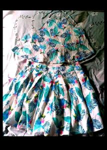 summer top skirt set