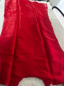 Stunning Red Embroidered Kurta Set