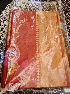 SALE RATE Red &amp; Gold Banarasi Silk Saree